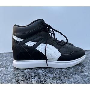 CALTO Men's Invisible 3.8" Height Increasing Elevator Sporty Hi Top Sneakers 13